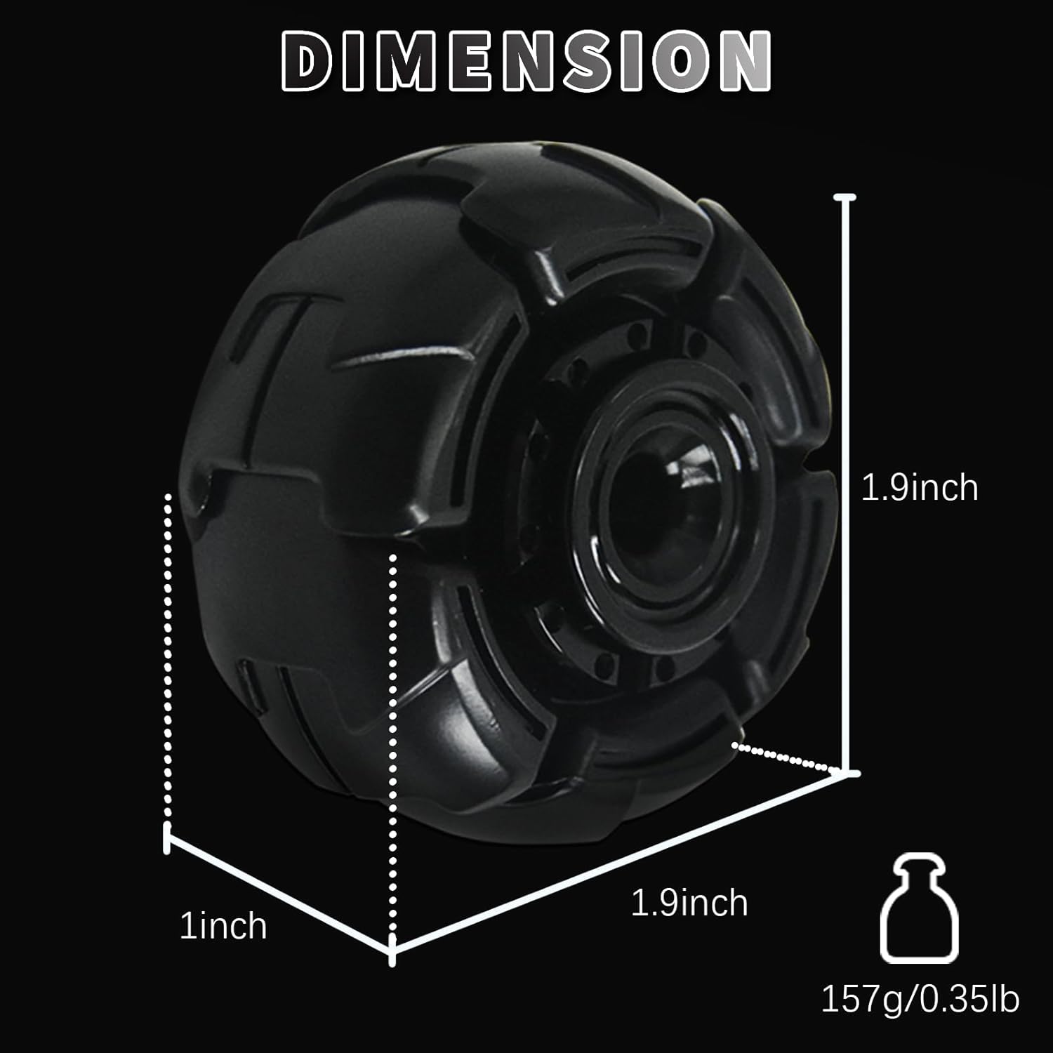 Pillbug Fidget Spinner, Open Armor Metal Fidget Spinners for Adults, Alloy EDC Fidget Toys Adults Stress Relief Toy Executive Desk Toy for ADHD, ADD & Autism (Black)