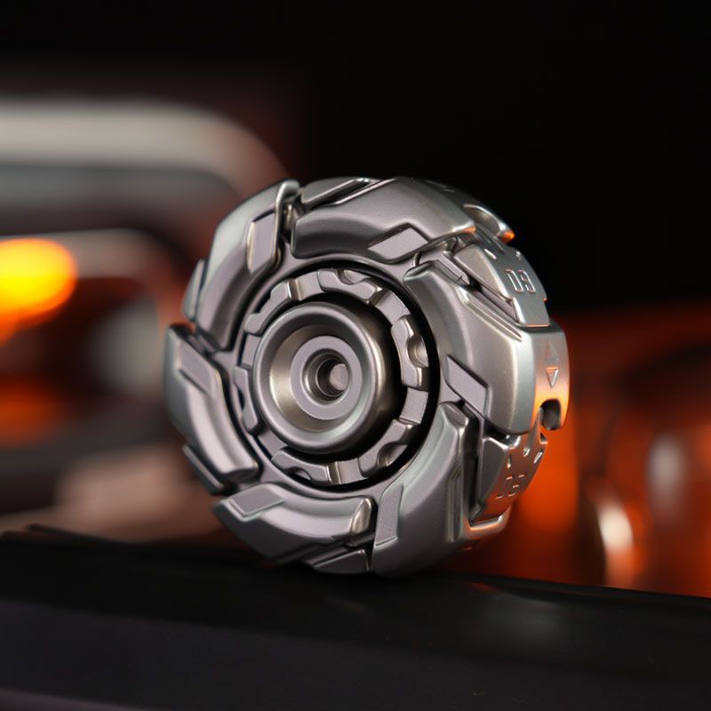 Grumpy 08 Metal Fidget Spinner - Rotating Open Armor EDC Toy for Adults