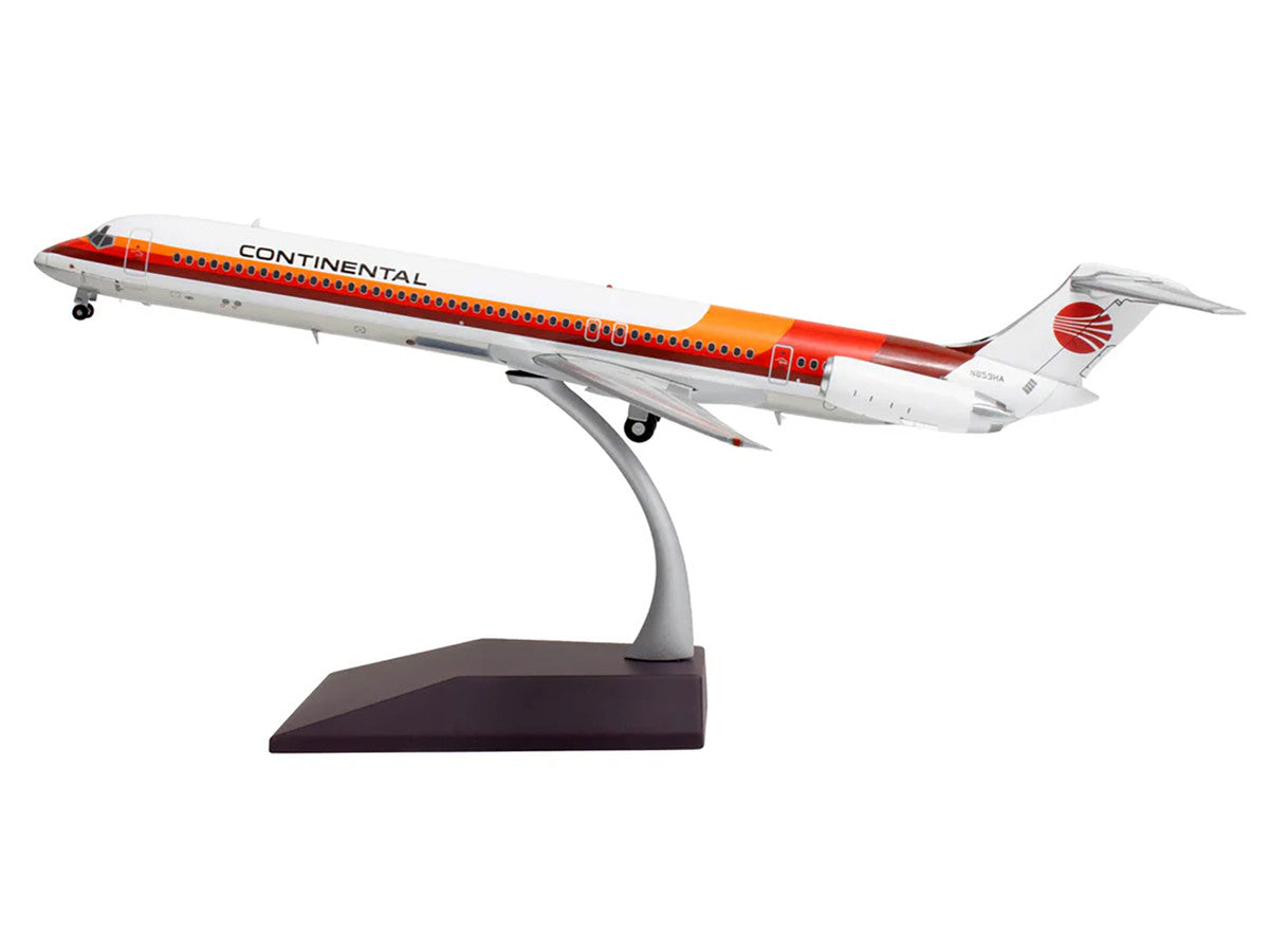 McDonnell Douglas MD-81 Commercial Aircraft "Continental Airlines" (N859HA) White with Red and Orange Stripes "Gemini 200" Series 1/200 Diecast Model Airplane by GeminiJets