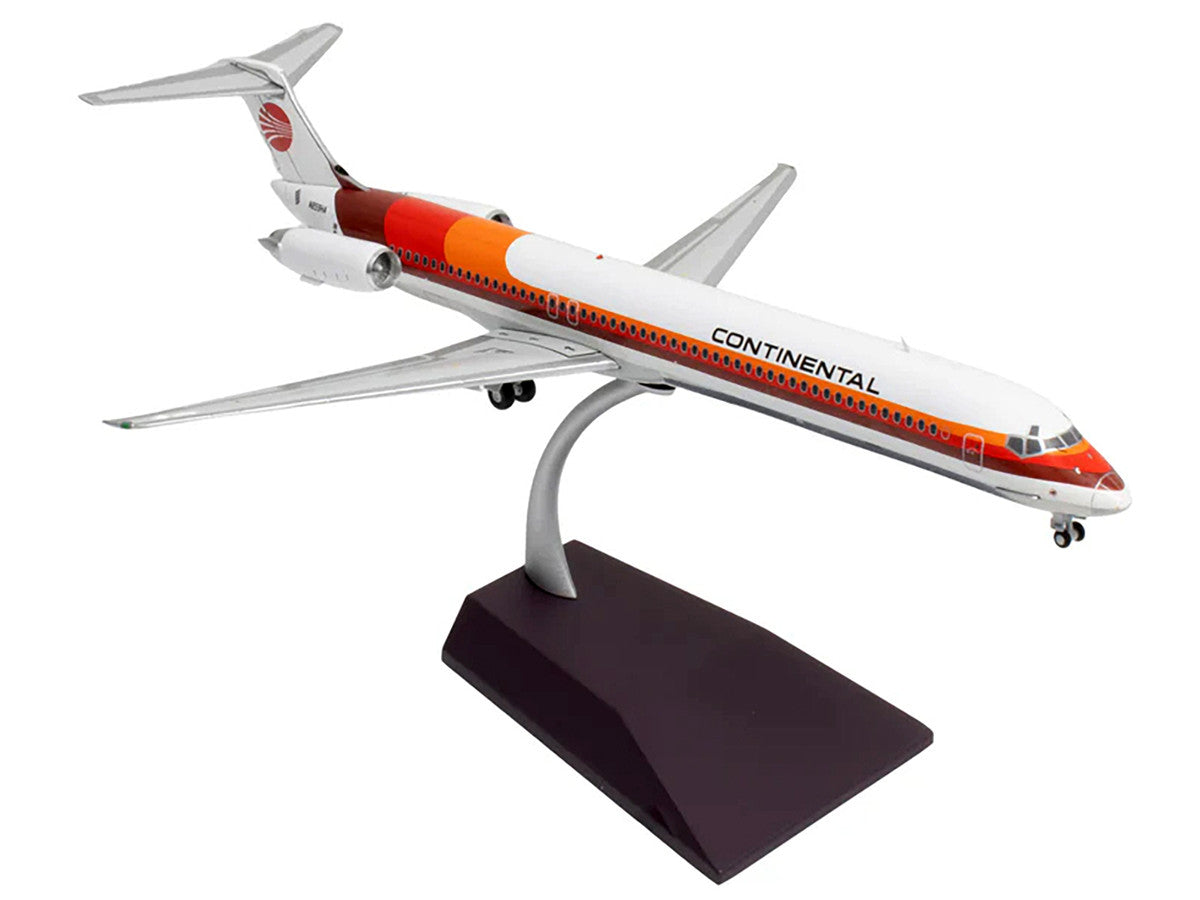 McDonnell Douglas MD-81 Commercial Aircraft "Continental Airlines" (N859HA) White with Red and Orange Stripes "Gemini 200" Series 1/200 Diecast Model Airplane by GeminiJets